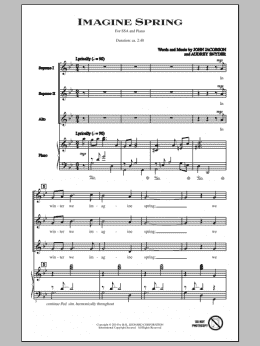 page one of Imagine Spring (SSA Choir)