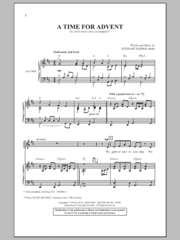 page one of A Time For Advent (2-Part Choir)