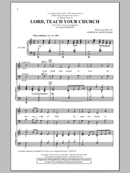 page one of Lord, Teach Your Church (SATB Choir)