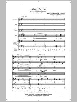 page one of Aiken Drum (SATB Choir)