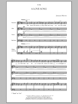 page one of A Love Song To Polly (SATB Choir)