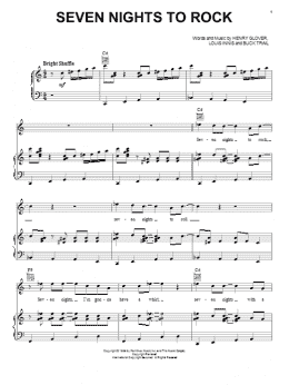 page one of Seven Nights To Rock (Piano, Vocal & Guitar Chords (Right-Hand Melody))