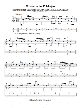 page one of Musette in D Major (Ukulele)