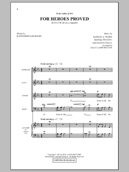page one of For Heroes Proved (SATB Choir)