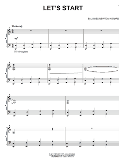 page one of Let's Start (Piano Solo)