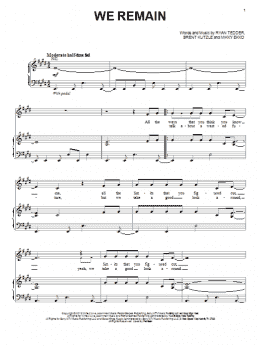 page one of We Remain (Piano, Vocal & Guitar Chords (Right-Hand Melody))