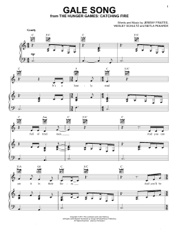 page one of Gale Song (Piano, Vocal & Guitar Chords (Right-Hand Melody))