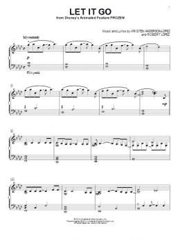 page one of Let It Go (from Frozen) (Piano Solo)