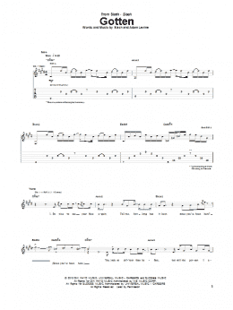 page one of Gotten (Guitar Tab)