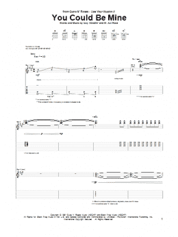page one of You Could Be Mine (Guitar Tab)