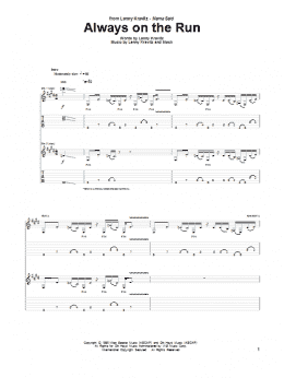 page one of Always On The Run (Guitar Tab)