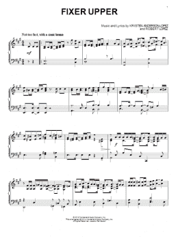 page one of Fixer Upper (from Disney's Frozen) (Piano Solo)
