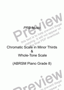 page one of Chromatic Scale in Minor Thirds / Whole-Tone Scale