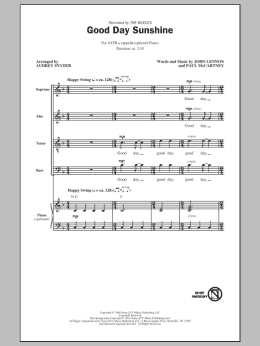 page one of Good Day Sunshine (SATB Choir)