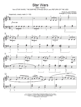page one of Star Wars (Main Theme) (arr. Phillip Keveren) (Educational Piano)
