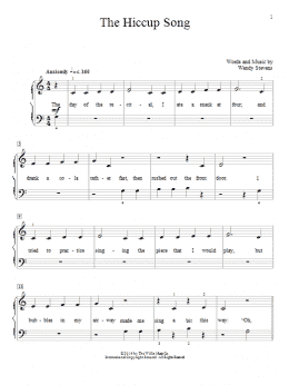 page one of The Hiccup Song (Educational Piano)