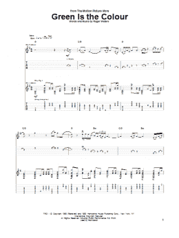page one of Green Is The Colour (Guitar Tab)