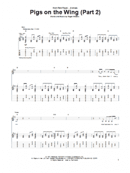 page one of Pigs On The Wing (Part 2) (Guitar Tab)