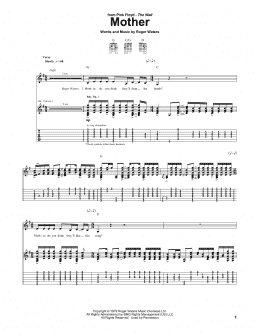 page one of Mother (Guitar Tab)