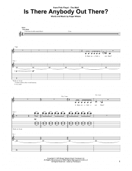 page one of Is There Anybody Out There? (Guitar Tab)