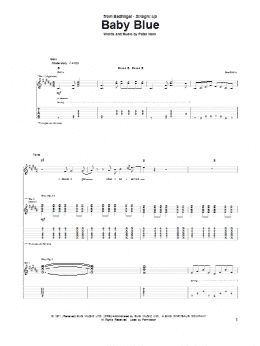 page one of Baby Blue (Guitar Tab)