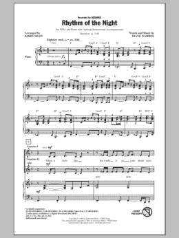 page one of Rhythm Of The Night (arr. Kirby Shaw) (SSA Choir)