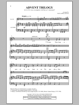 page one of Advent Trilogy (SATB Choir)