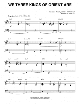 page one of We Three Kings Of Orient Are (arr. Craig Curry) (Piano Solo)