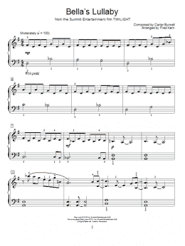 page one of Bella's Lullaby (Educational Piano)
