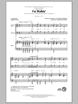 page one of I'm Walkin' (SAB Choir)
