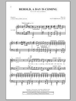 page one of Behold, A Day Is Coming (SATB Choir)