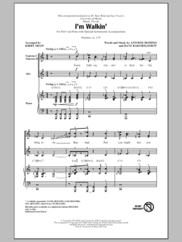 page one of I'm Walkin' (SSA Choir)