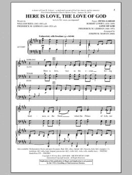 page one of The Love Of God (SATB Choir)