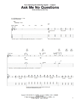page one of Ask Me No Questions (Guitar Tab)