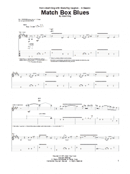page one of Match Box Blues (Guitar Tab)