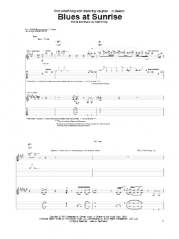 page one of Blues At Sunrise (Guitar Tab)
