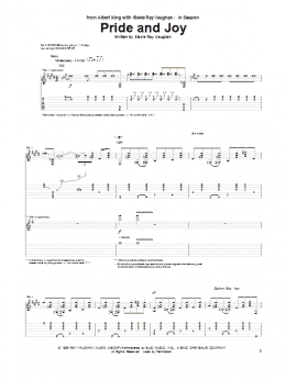 page one of Pride And Joy (Guitar Tab)