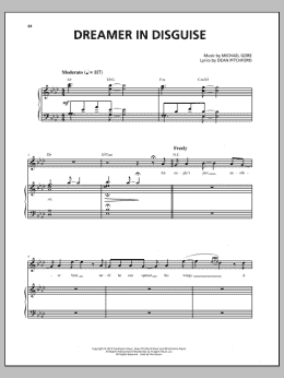 page one of Dreamer In Disguise (from Carrie The Musical) (Piano & Vocal)