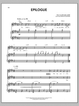 page one of Epilogue (from Carrie The Musical) (Piano & Vocal)