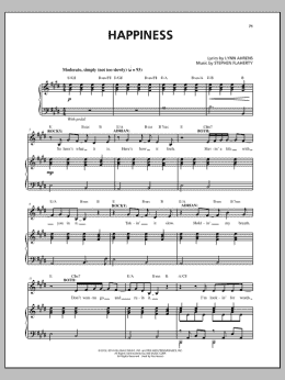 page one of Happiness (from the musical Rocky) (Piano & Vocal)