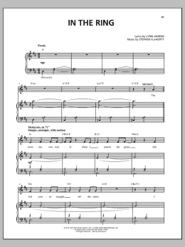 page one of In The Ring (from the musical Rocky) (Piano & Vocal)