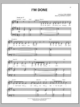 page one of I'm Done (from the musical Rocky) (Piano & Vocal)