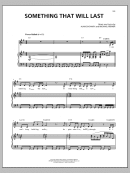 page one of Something That Will Last (Piano & Vocal)