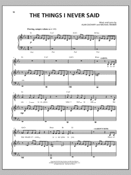 page one of The Things I Never Said (Piano & Vocal)