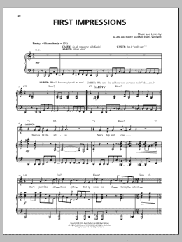 page one of First Impressions (Piano & Vocal)