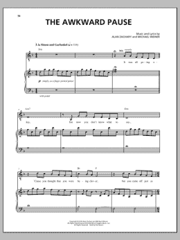 page one of The Awkward Pause (Piano & Vocal)