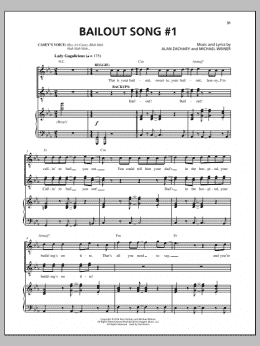 page one of Bailout Song #1 (Piano & Vocal)