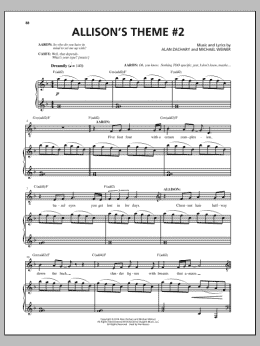 page one of Allison's Theme #2 (Piano & Vocal)