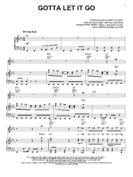 page one of Gotta Let It Go (Piano, Vocal & Guitar Chords (Right-Hand Melody))