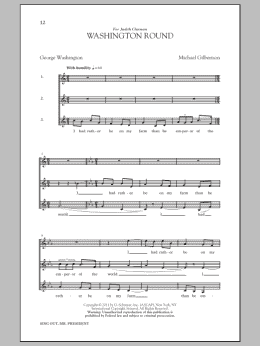 page one of Washington Round (3-Part Mixed Choir)